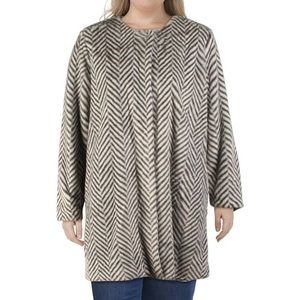 Fever striped long fur coat NTW